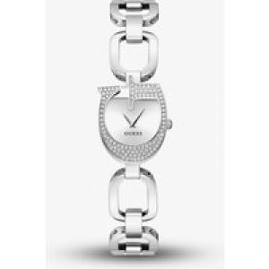 Guess Ladies Gia Silver G Shape Crystal Watch GW0683L1