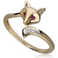 Gardenia Ruby Fox Ring In 9ct Yellow Gold - Image 2