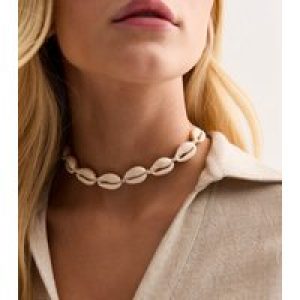 Cream Shell Wire Choker Necklace New Glance
