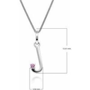Preliminary Purple Sapphire Letter Appeal Necklace in 9ct White Gold