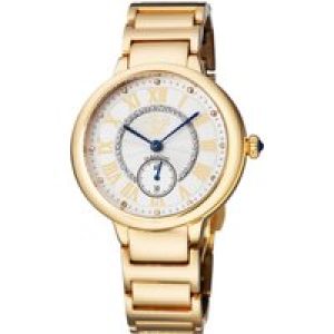 Gv2 Rome WoMens Swiss Quartz Silver Dial YG Bracelet Watch – Gold Stainless Metal – One Measurement