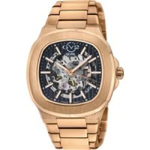 Gv2 Automatic Mens Potente Swiss Rose Gold Bracelet Skeletal Watch – One Size