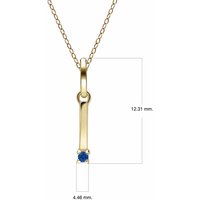 Preliminary Blue Sapphire Letter Necklace In 9ct Yellow Gold - Image 2