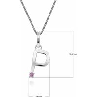 Preliminary Crimson Sapphire Letter Attraction Necklace in 9ct White Gold - Image 2