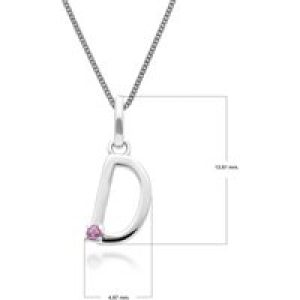 Preliminary Red Sapphire Letter Allure Necklace in 9ct White Gold