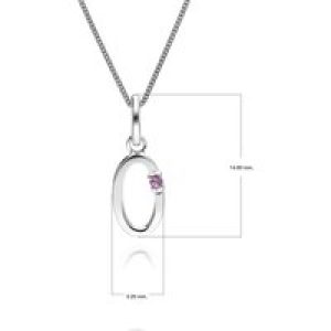 Preliminary Red Sapphire Letter Allure Necklace in 9ct White Gold