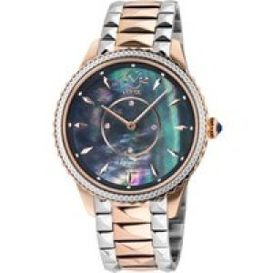 Gv2 Siena Womens Swiss Quartz Blue MOP Dial Two Tone Rose Stainless Steel Diamond Watch – Rose Gold – One Size
