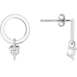 Argento Silver Delicacy Crystal Circle Studs – Silver