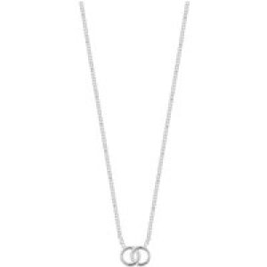 Argento Silver Related CZ Circle Necklace – 47cm