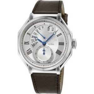Gv2 Mens Marchese 42420 Swiss Quartz Authentic Italian Brown Leather-based Watch – Black – One Measurement