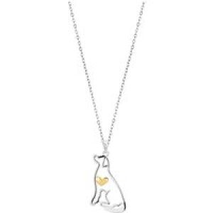 Argento Silver Canine With Gold Middle Necklace – 40cm