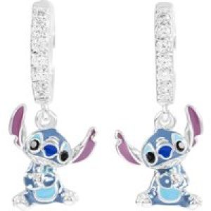 Disney Silver Tooth Crystal Sew Huggie Earrings – Silver