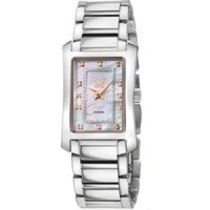 Gv2 Womens Luino Swiss Quartz Diamond Black MOP Dial, 316L Stainless Metal Watch – Silver & Gold – One Measurement