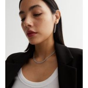2 Pack Diamanté Necklace and Tassel Earrings Set New Glance