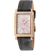 Gevril Ave of Americas Mini WoMens Swiss Quartz Diamond Case,Pink MOP Dial Watch - Grey - One Size - Image 2