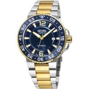 Gevril Mens RiverSide Swiss Automatic Sellita SW200 Stainelss Steel Watch – Silver & Gold – One Size
