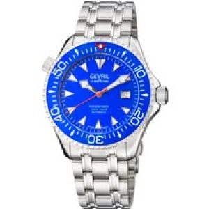 Gevril Mens Hudson Yards 48801 Swiss Automated 3 Fingers, Sellita SW200 Luminous Date Stainless Metal Watch – Silver – One Dimension