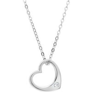 Argento Silver Crystal Middle Open Necklace