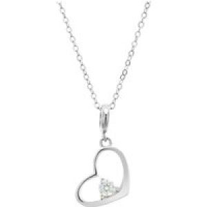 Argento Silver Crystal Floating Middle Necklace – Silver