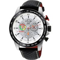 Gevril GV2 9920 Mens Scuderia Swiss Quartz Multifunction Chrono Leather-based Watch - Black - One Dimension - Image 2