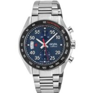 Gevril Mens Ascari Chronograph 48311B Swiss Automated Sellita SW500 Watch – Silver – One Dimension