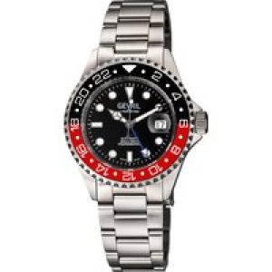 Gevril Wall Side road Automated Swiss 3 Fingers, SW200 Motion Black Dial Mens Watch – Silver – One Dimension