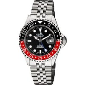 Gevril Mens Wall Side road 4954B Swiss Automated GMT, SW330 Motion Luminous Date Stainless Metal Watch – Silver – One Measurement