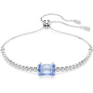 Swarovski Matrix Tennis Rhodium White + Blue Blended Cuts Bracelet