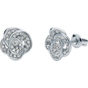 Ted Baker Silver Florine Crystal Flower Stud Earrings – Silver