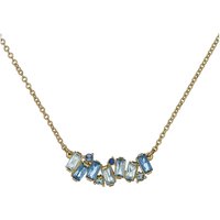 Ted Baker Gold Clarita Crystal Cluster Blue Necklace - Gold - Image 2