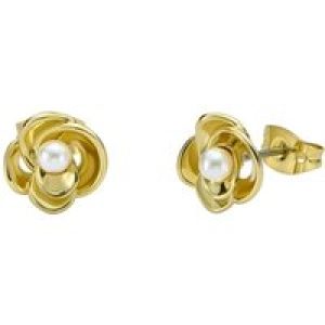 Ted Baker Gold Flo Pearl Flower Studs – Gold