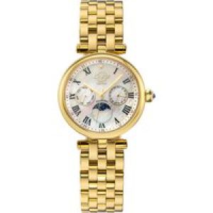 Gevril Womens GV2 Florence Mother of Pearl Dial Diamond 12513 Swiss Quartz Watch – Gold – One Size