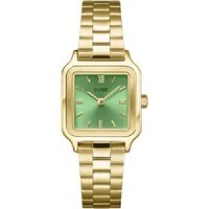 CLUSE Gold Inexperienced Gracieuse Petite Sq. Watch – Gold