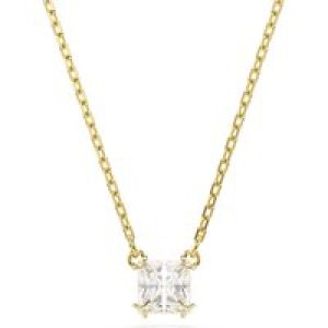 Swarovski Stilla Gold Tone Sq. Minimize Crystal Necklace