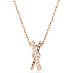 Swarovski Hyperbola Rose-Gold Blended Cuts Crystal Twist Pendant Necklace