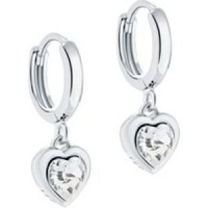 Ted Baker Silver Crystal Center Huggie Earrings