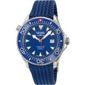 Gevril Mens Hudson Yards 48807R Swiss Automatic Sellita SW200 Watch – Blue Rubber – One Size