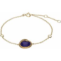 ECFEW™ Lapis Lazuli Winding Snake Bracelet Gold Plated Silver - Image 2