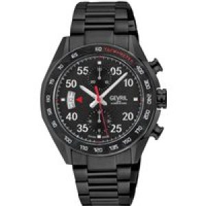 Gevril Mens Ascari Chronograph 48312B Swiss Automatic Sellita SW500 Watch – Black – One Size