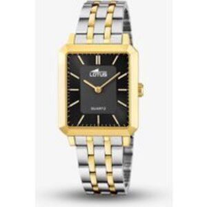 Lotus Ladies Gold Tone Black Dial Square Watch L18981/4