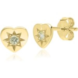 ECFEW™ ‘The Liberator’ Peridot Middle Stud Earrings in 9ct Yellow Gold