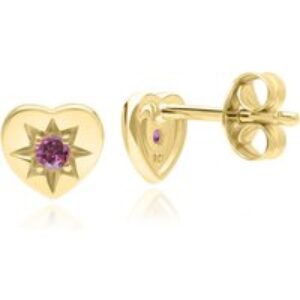ECFEW™ ‘The Liberator’ Rhodolite Middle Stud Earrings in 9ct Yellow Gold