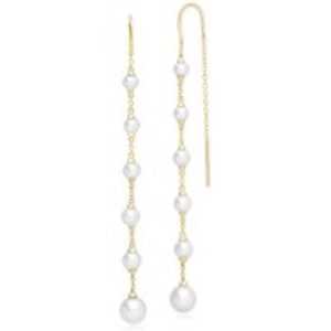 ECFEW™ Unifier Pearl Hold Drop Earrings In Sterling Silver