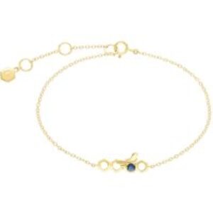 Honeycomb Impressed Sapphire Hyperlink Bracelet in 9ct Yellow Gold