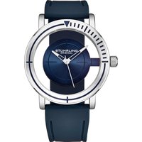 Stührling Mens Military Blue Aviator Quartz 42mm - Silver - One Measurement - Image 2