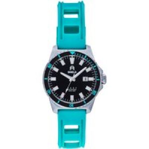 Shield Mens Reef Strap Watch w/Date – Turquoise Stainless Steel – One Size
