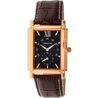 Heritor Automated Mens Frederick Leather-based-Band Watch - Black & Rose Gold Stainless Metal - One Dimension - Image 2