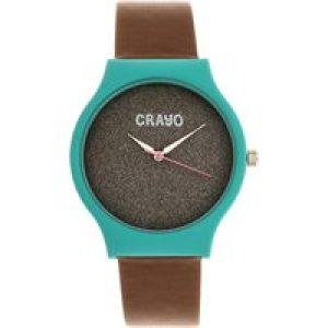 Crayo Glitter Unisex Watch – Teal Stainless Steel – One Size