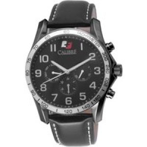 Calibre Mens Buffalo Swiss Made Movement Watch Black Leather Calfskin L3 Dial – One Size