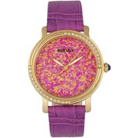 Bertha Womens Courtney Opal Dial Leather-Band Watch - Pink Stainless Steel - One Size - Image 2